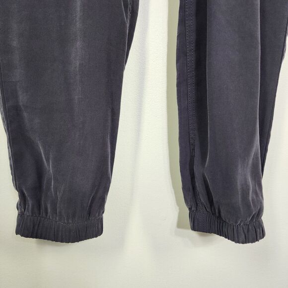 Old Navy Jogger Pants Womens Large High Waisted Twill Pull On Moire Navy Blue - Picture 6 of 9